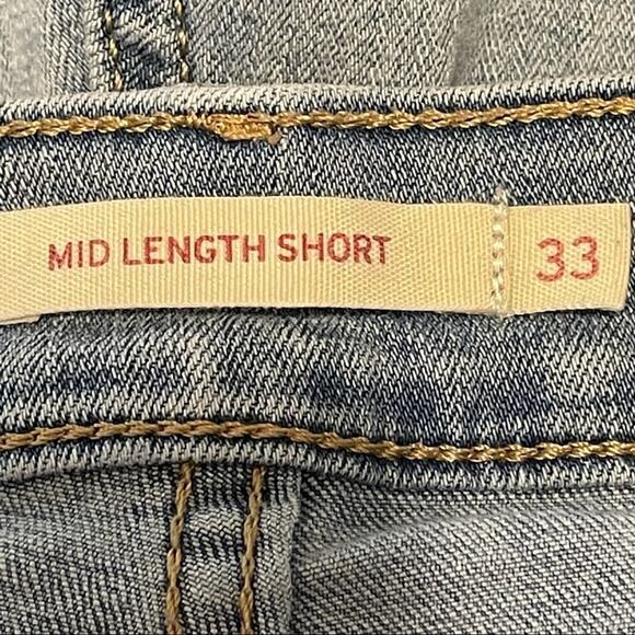 Levi’s Mid‎ Length Stretch Blue Jean Shorts Size 31 - Picture 3 of 7